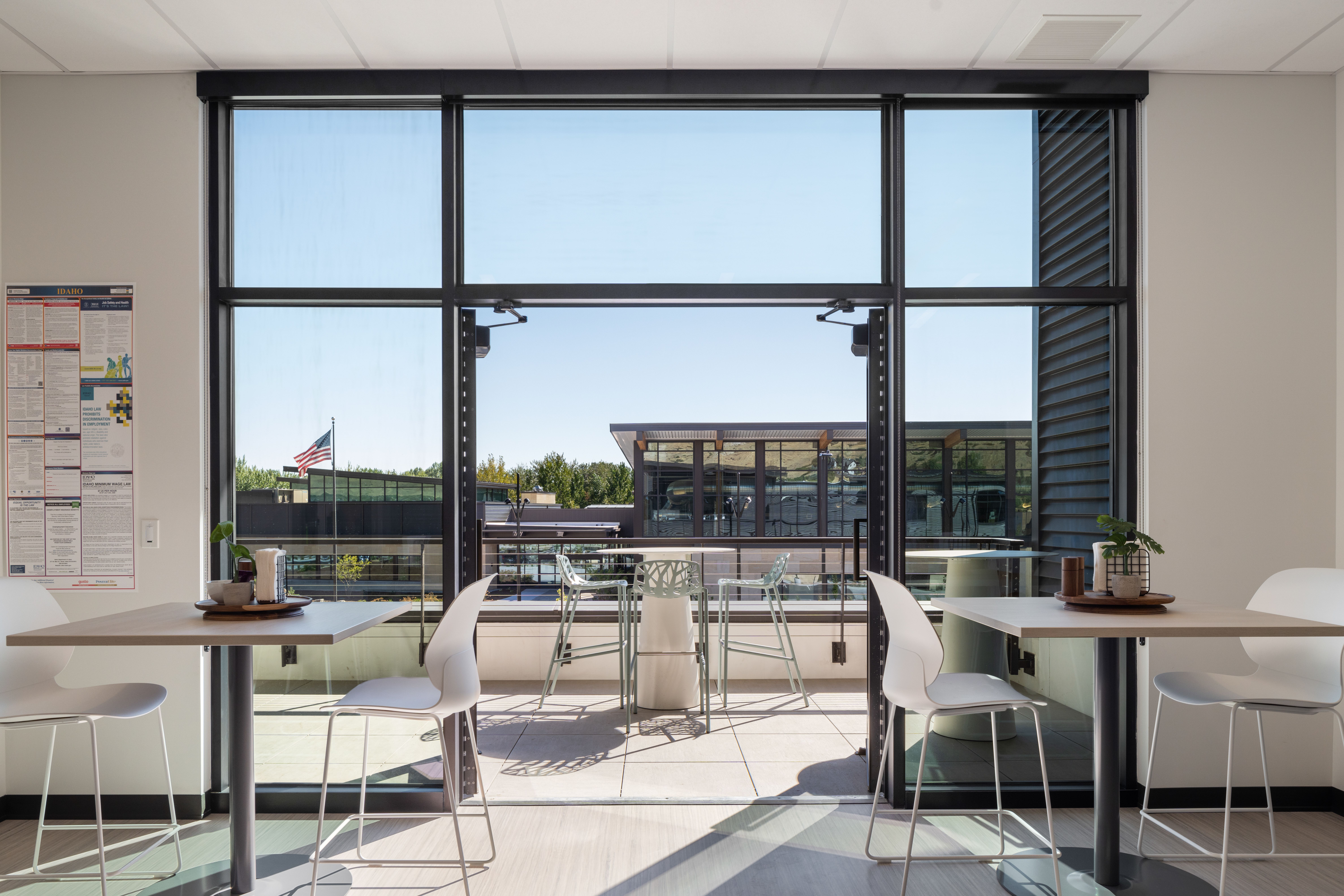 Upstairs lobby at Summit Hyperbarics & Wellness with natural light, modern furnishings, and welcoming seating areas for participants and families.